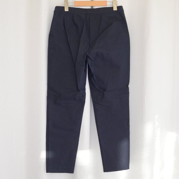 Theory Thaniel Approach Navy Blue Slim Pull-On Pant in Stretch Cotton Sz 8 - Picture 3 of 7